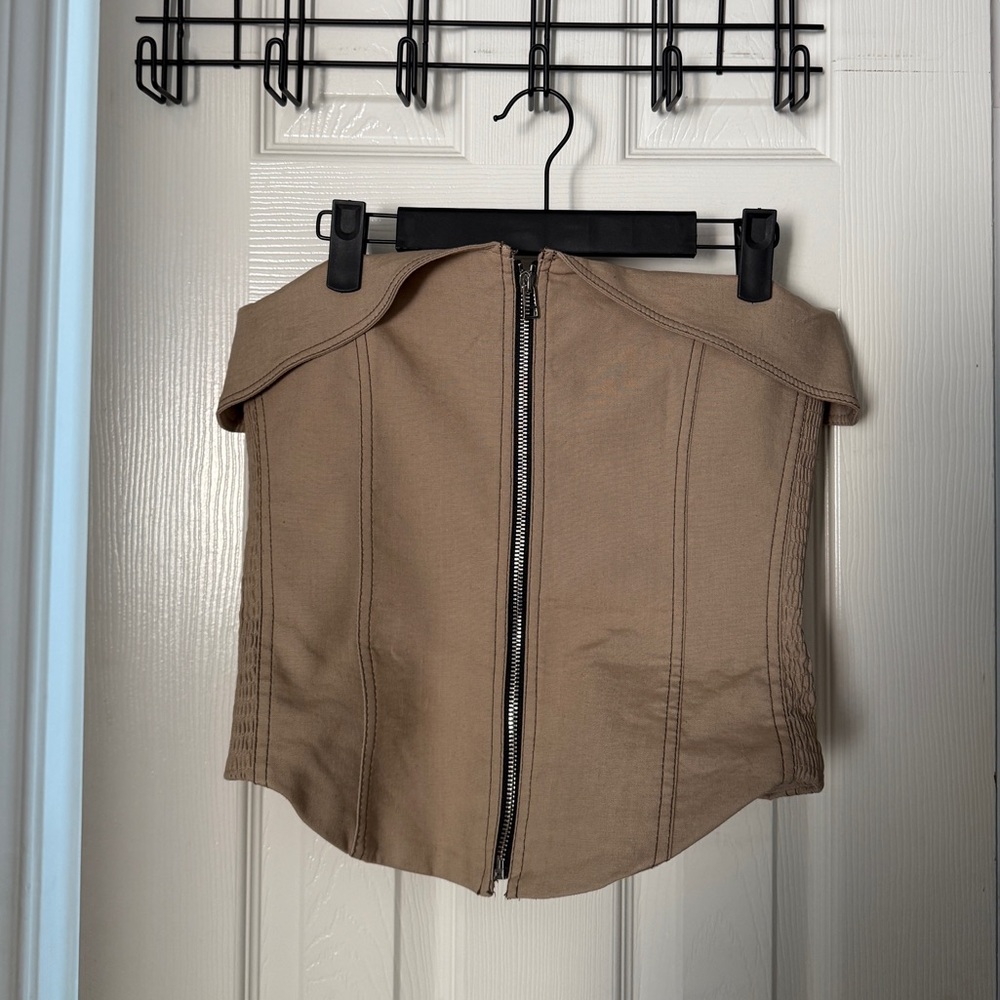 Zara Tan Zip Corset